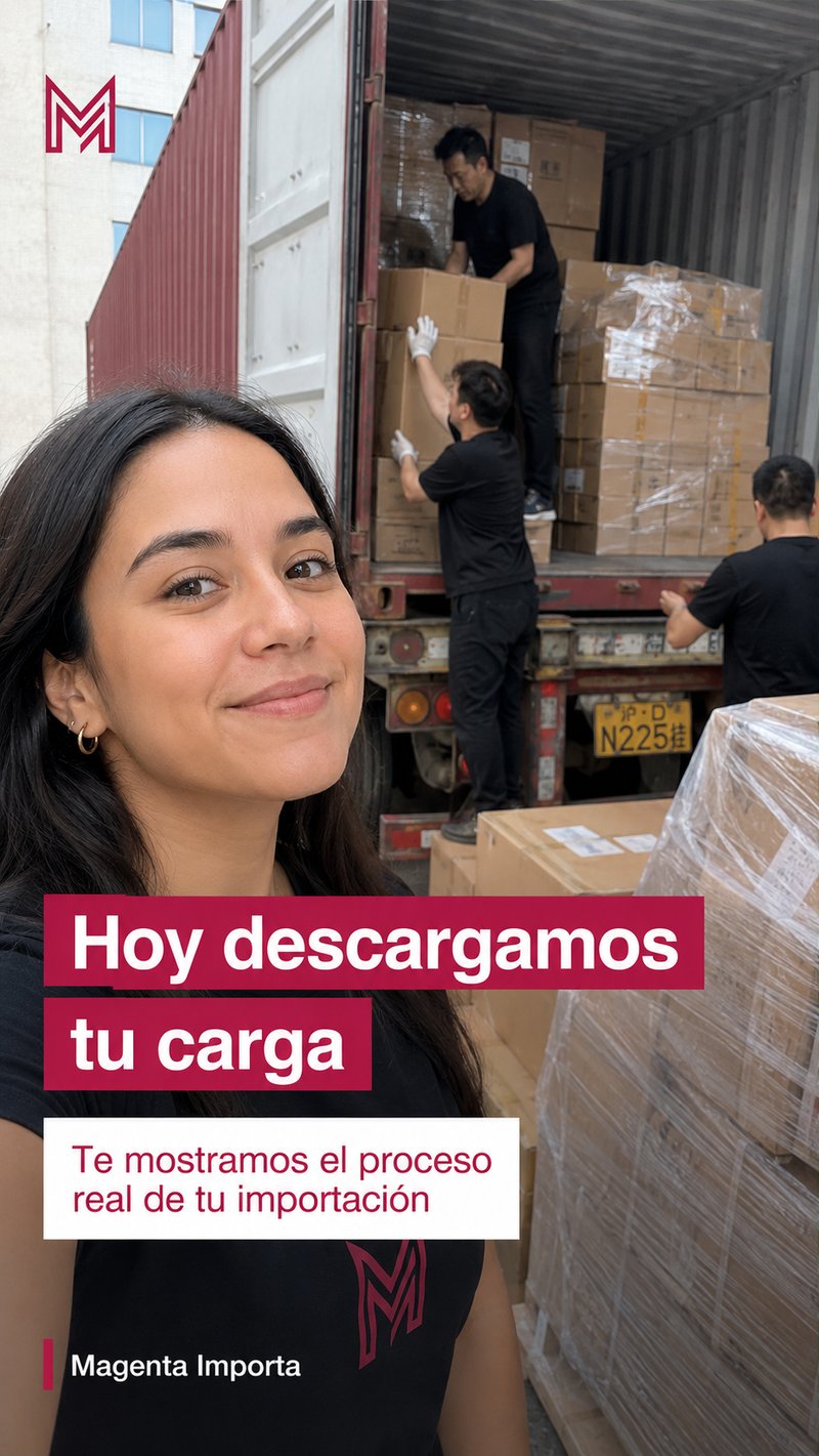 Magenta Importa — Descarga de contenedor, el proceso real de una importación.